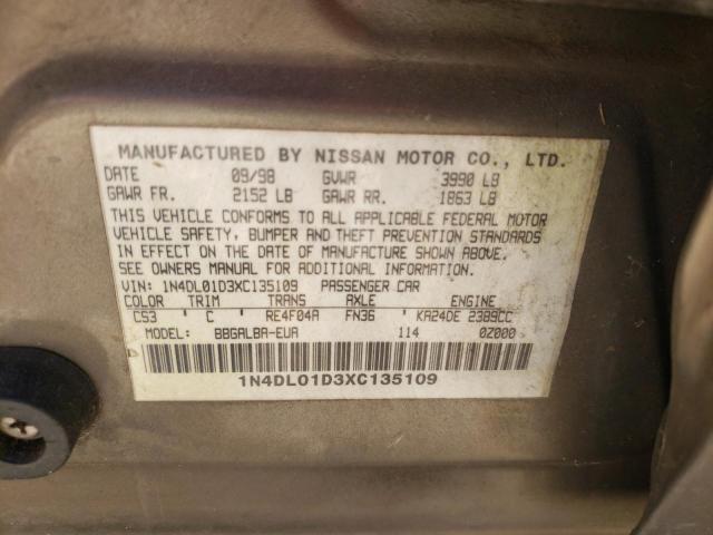 Photo 10 from auction – 1999 NISSAN ALTIMA with VIN 1N4DL01D3XC135109
