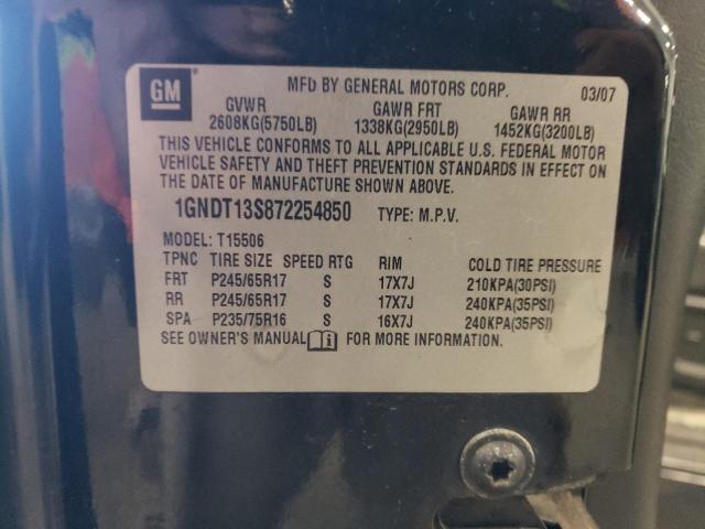 Photo 10 from auction – 2007 CHEVROLET TRAILBLAZE with VIN 1GNDT13S872254850