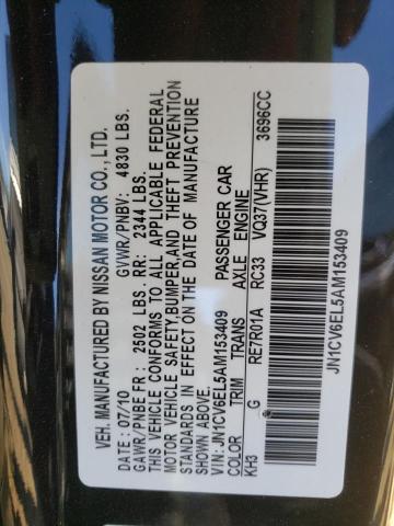 Photo 10 from auction – 2010 INFINITI G37 with VIN JN1CV6EL5AM153409
