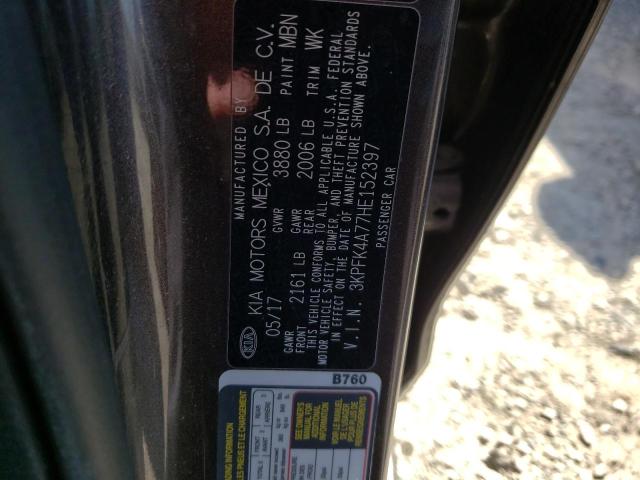 Photo 10 from auction – 2017 KIA FORTE LX with VIN 3KPFK4A77HE152397