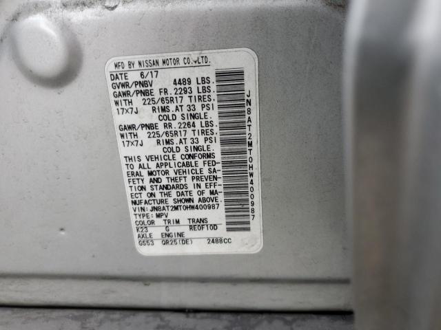 Photo 10 from auction – 2017 NISSAN ROGUE S with VIN JN8AT2MT0HW400987