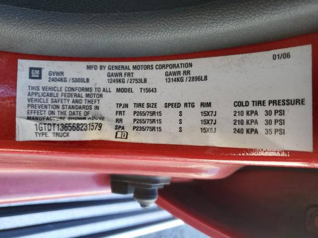 Photo 10 from auction – 2006 GMC CANYON with VIN 1GTDT136568231579
