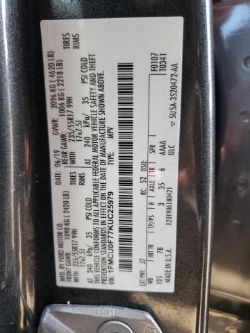Photo 10 from auction – 2019 FORD ESCAPE S with VIN 1FMCU0F77KUC25979