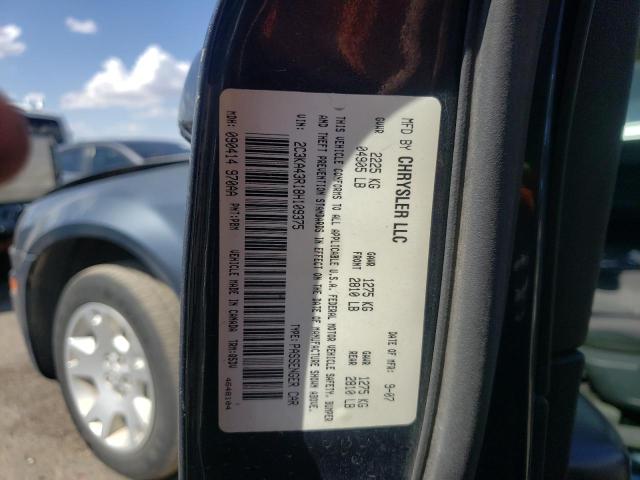 Photo 10 from auction – 2008 CHRYSLER 300 LX with VIN 2C3KA43R18H109375
