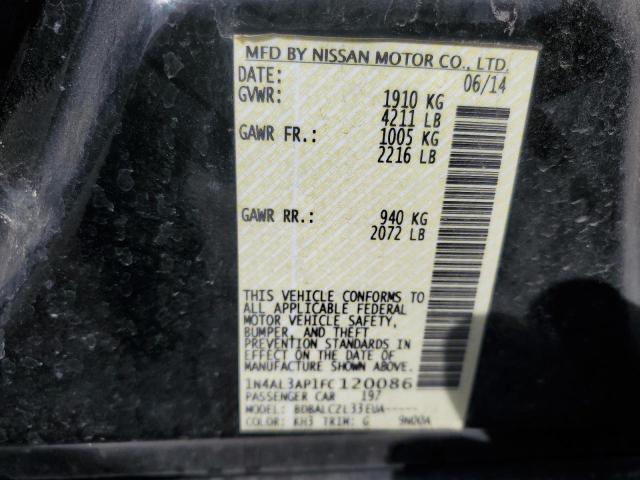 Photo 10 from auction – 2015 NISSAN ALTIMA with VIN 1N4AL3AP1FC120086