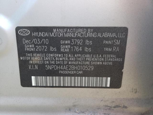 Photo 10 from auction – 2011 HYUNDAI ELANTRA GL with VIN 5NPDH4AE2BH010529