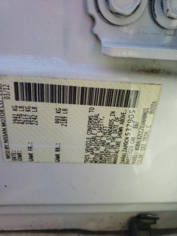 Photo 10 from auction – 2012 NISSAN ALTIMA BAS with VIN 1N4AL2AP0CN537905