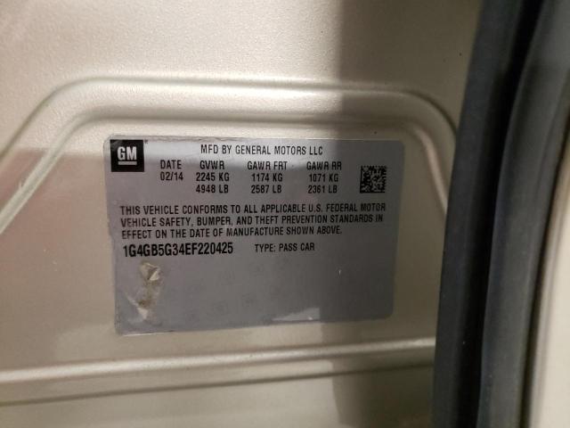 Photo 10 from auction – 2014 BUICK LACROSSE with VIN 1G4GB5G34EF220425