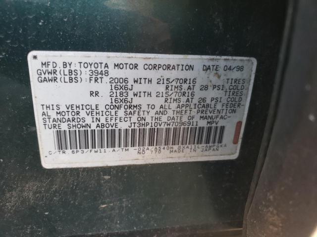 Photo 10 from auction – 1998 TOYOTA RAV4 with VIN JT3HP10V7W7096911
