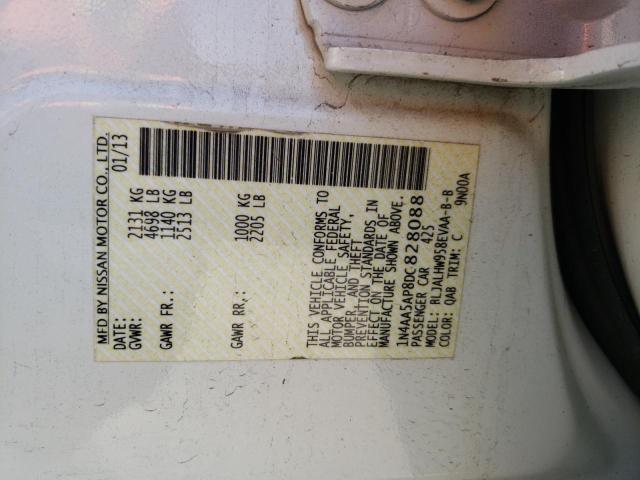 Photo 10 from auction – 2013 NISSAN MAXIMA S with VIN 1N4AA5AP8DC828088