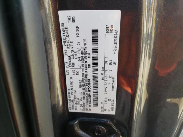 Photo 10 from auction – 2018 FORD F150 SUPER with VIN 1FTEX1EP4JFD08946