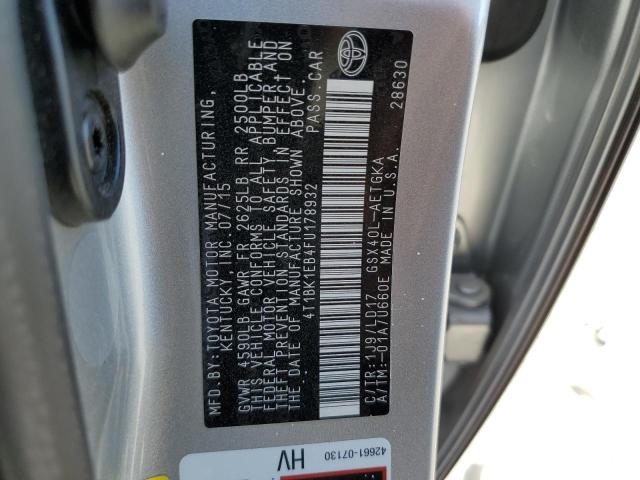 Photo 10 from auction – 2015 TOYOTA AVALON XLE with VIN 4T1BK1EB4FU178932