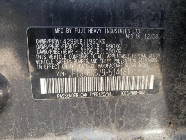 Photo 10 from auction – 2009 SUBARU IMPREZA 2. with VIN JF1GE60679H514181