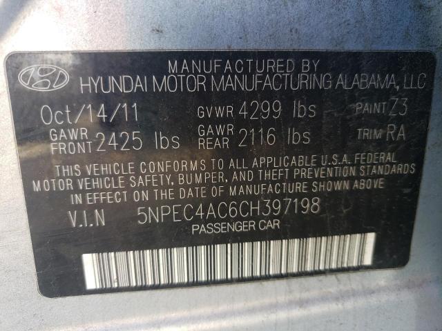 Photo 10 from auction – 2012 HYUNDAI SONATA SE with VIN 5NPEC4AC6CH397198
