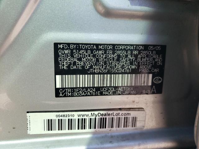 Photo 10 from auction – 2005 LEXUS LS 430 with VIN JTHBN36F155024761