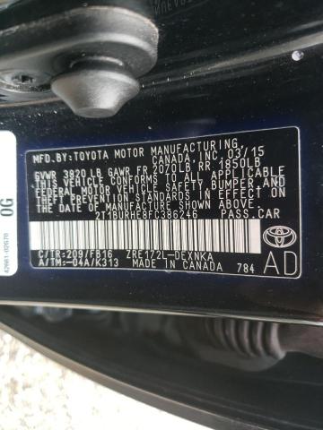 Photo 10 from auction – 2015 TOYOTA COROLLA L with VIN 2T1BURHE8FC386246