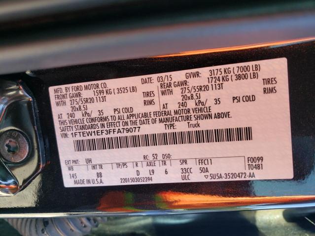 Photo 10 from auction – 2015 FORD F150 SUPER with VIN 1FTEW1EF3FFA79077