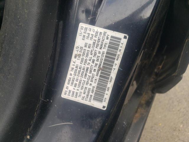 Photo 10 from auction – 2004 HONDA CR-V EX with VIN SHSRD78844U213791