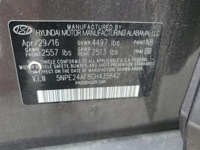 Photo 10 from auction – 2016 HYUNDAI SONATA SE with VIN 5NPE24AF8GH435842