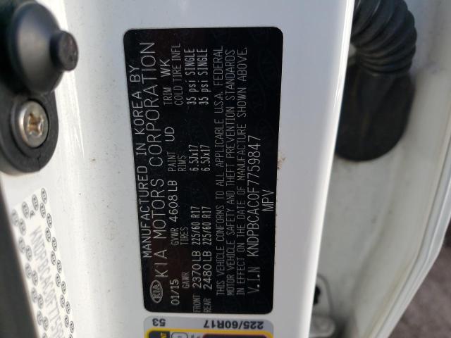 Photo 10 from auction – 2015 KIA SPORTAGE L with VIN KNDPBCAC0F7759847
