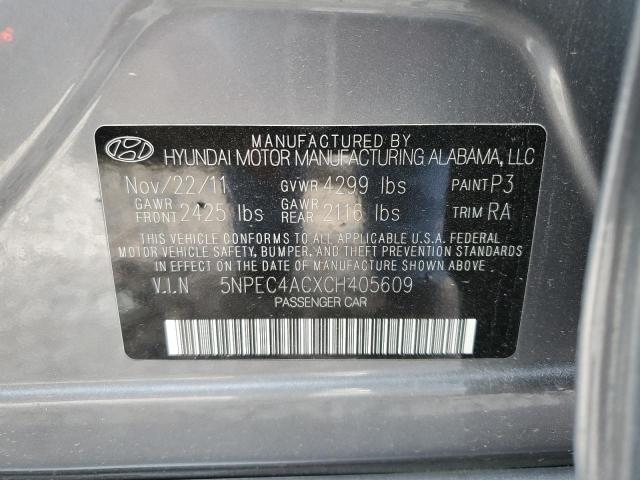 Photo 10 from auction – 2012 HYUNDAI SONATA SE with VIN 5NPEC4ACXCH405609