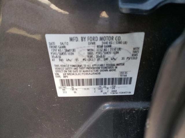 Photo 10 from auction – 2013 FORD EDGE SEL with VIN 2FMDK3JC7DBA25435