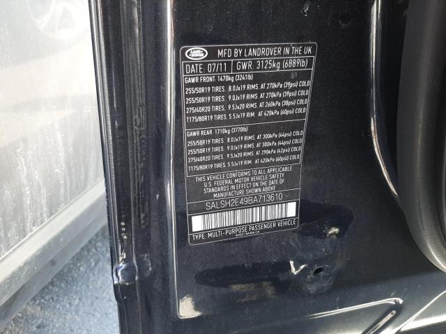 Photo 10 from auction – 2011 LAND ROVER RANGE ROVE with VIN SALSH2E49BA713610