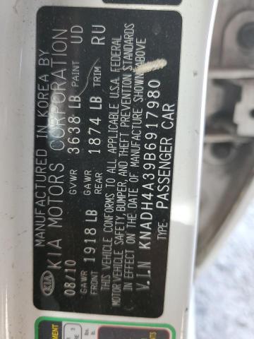 Photo 10 from auction – 2011 KIA RIO BASE with VIN KNADH4A39B6917980