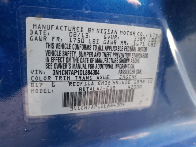 Photo 10 from auction – 2013 NISSAN VERSA S with VIN 3N1CN7AP1DL884304