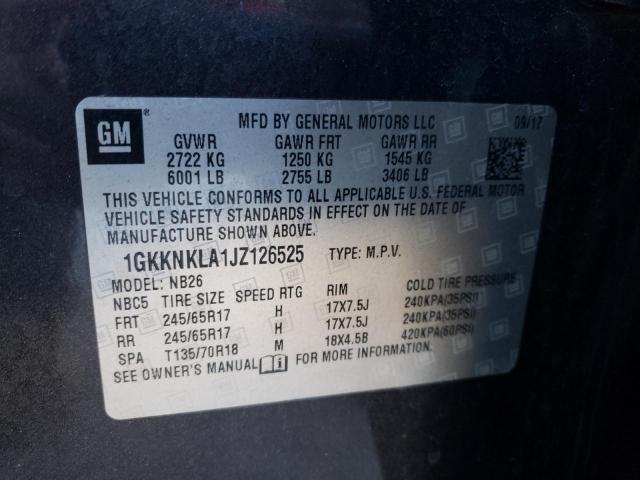 Photo 10 from auction – 2018 GMC ACADIA SLE with VIN 1GKKNKLA1JZ126525