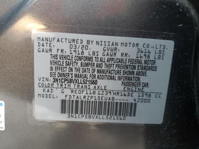 Photo 10 from auction – 2020 NISSAN KICKS S with VIN 3N1CP5BVXLL521560