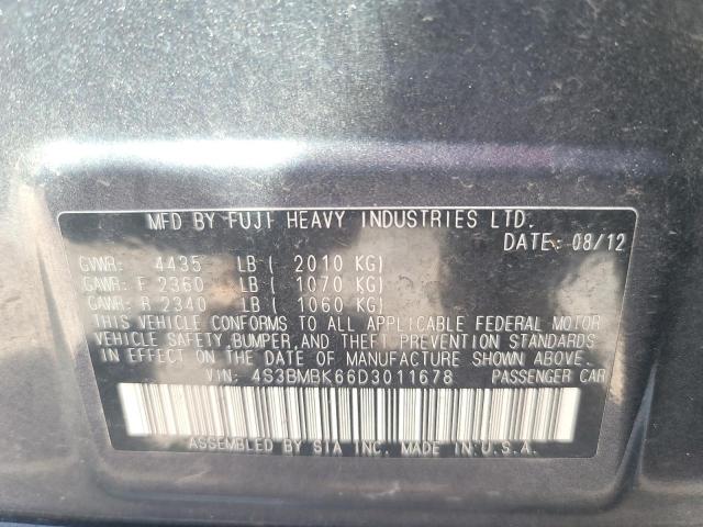 Photo 10 from auction – 2013 SUBARU LEGACY 2.5 with VIN 4S3BMBK66D3011678