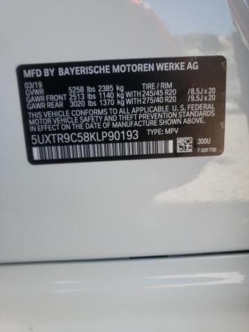 Photo 10 from auction – 2019 BMW X3 XDRIVE3 with VIN 5UXTR9C58KLP90193