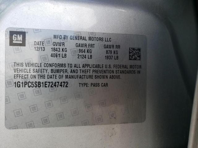 Photo 10 from auction – 2014 CHEVROLET CRUZE LT with VIN 1G1PC5SB1E7247472
