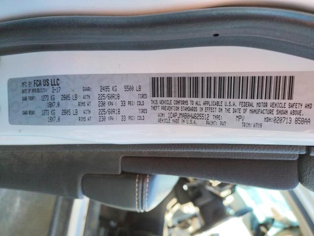 Photo 10 from auction – 2017 JEEP CHEROKEE S with VIN 1C4PJMAB0HW625512