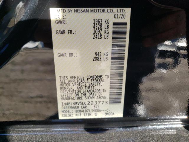 Photo 10 from auction – 2020 NISSAN ALTIMA S with VIN 1N4BL4BV5LC223773