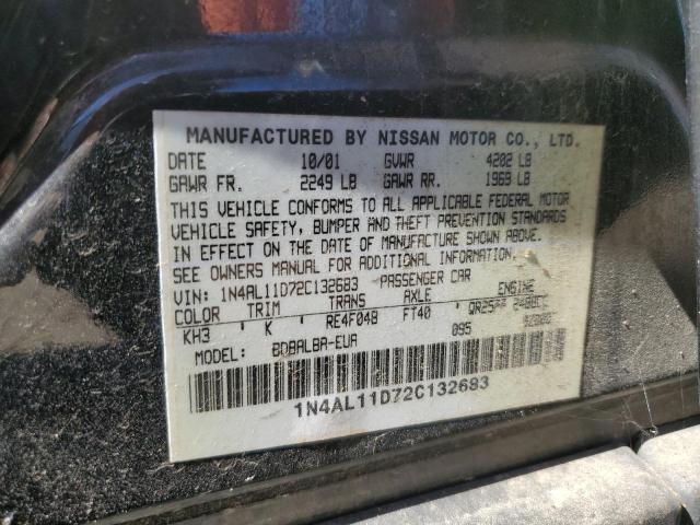 Photo 10 from auction – 2002 NISSAN ALTIMA BAS with VIN 1N4AL11D72C132683