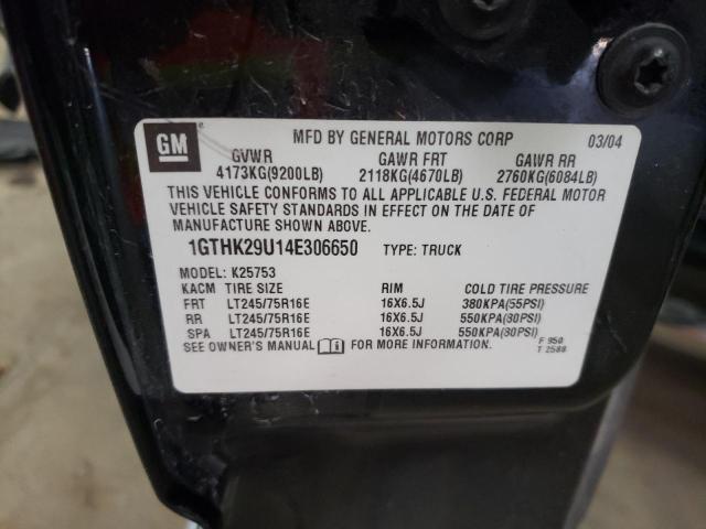 Photo 10 from auction – 2004 GMC SIERRA K25 with VIN 1GTHK29U14E306650