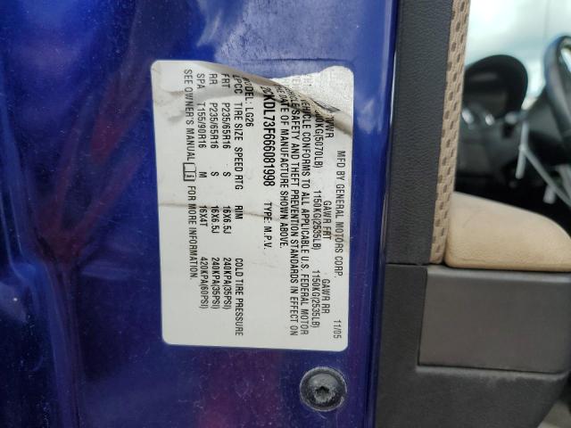 Photo 10 from auction – 2006 PONTIAC TORRENT with VIN 2CKDL73F666081998