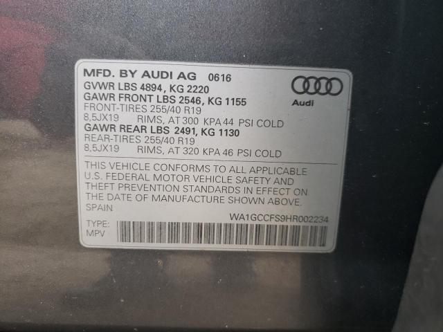 Photo 10 from auction – 2017 AUDI Q3 PRESTIG with VIN WA1GCCFS9HR002234