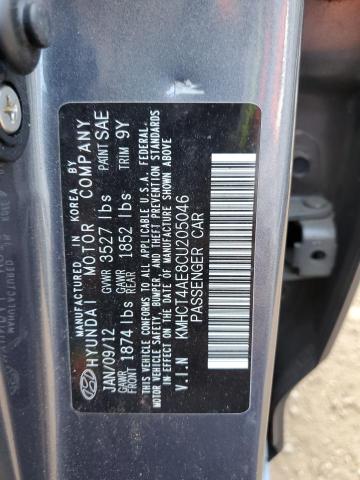Photo 10 from auction – 2012 HYUNDAI ACCENT GLS with VIN KMHCT4AE8CU205046