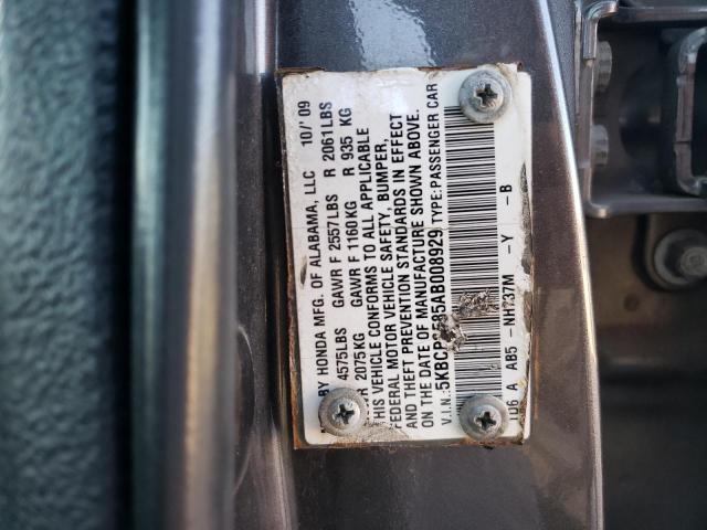 Photo 10 from auction – 2010 HONDA ACCORD EXL with VIN 5KBCP3F85AB008929