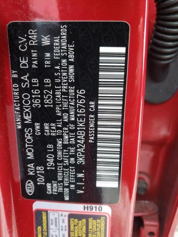 Photo 10 from auction – 2019 KIA RIO S with VIN 3KPA24AB1KE167676