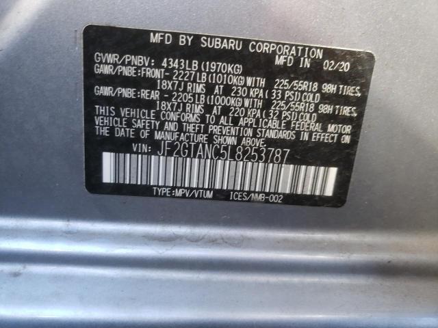Photo 10 from auction – 2020 SUBARU CROSSTREK with VIN JF2GTANC5L8253787