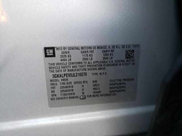 Photo 10 from auction – 2018 GMC TERRAIN SL with VIN 3GKALPEV8JL216678
