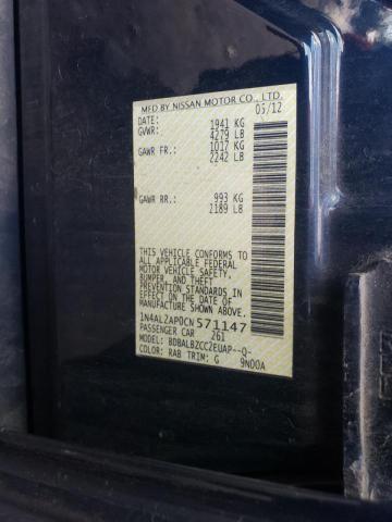 Photo 10 from auction – 2012 NISSAN ALTIMA BAS with VIN 1N4AL2AP0CN571147