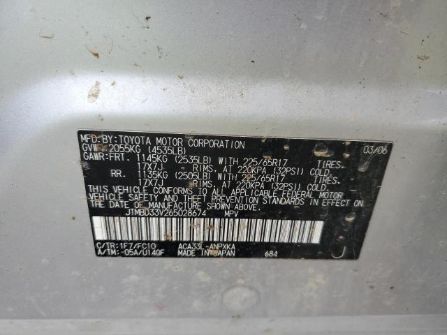 Photo 10 from auction – 2006 TOYOTA RAV4 with VIN JTMBD33V265028674