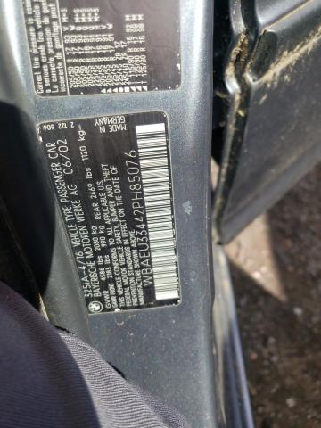 Photo 10 from auction – 2002 BMW 325 XI with VIN WBAEU33442PH85076