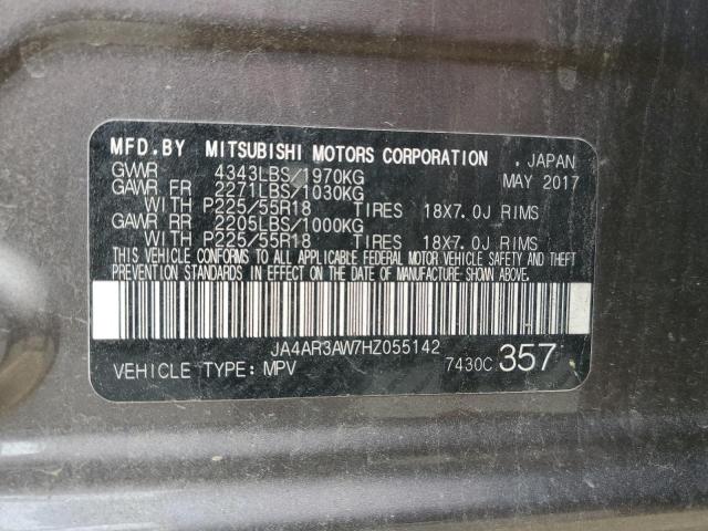 Photo 10 from auction – 2017 MITSUBISHI OUTLANDER with VIN JA4AR3AW7HZ055142