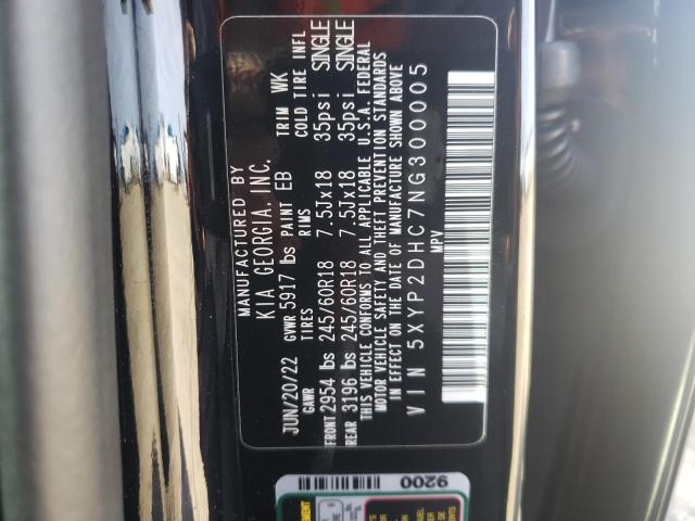 Photo 10 from auction – 2022 KIA TELLURIDE with VIN 5XYP2DHC7NG300005
